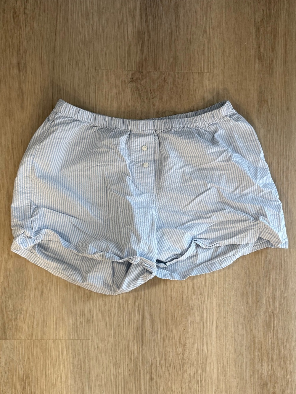 Brandy Melville Light Blue Striped Shorts